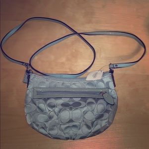 Light blue Coach crossbody